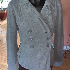 Roxy grey fleece jacket medium